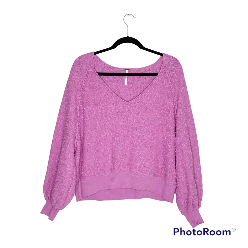 Free People Found My Friend Balloon Sleeve Pullover Size Small